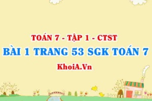 Bài 1 trang 53 SGK Toán 7 chân trời sáng tạo tập 1